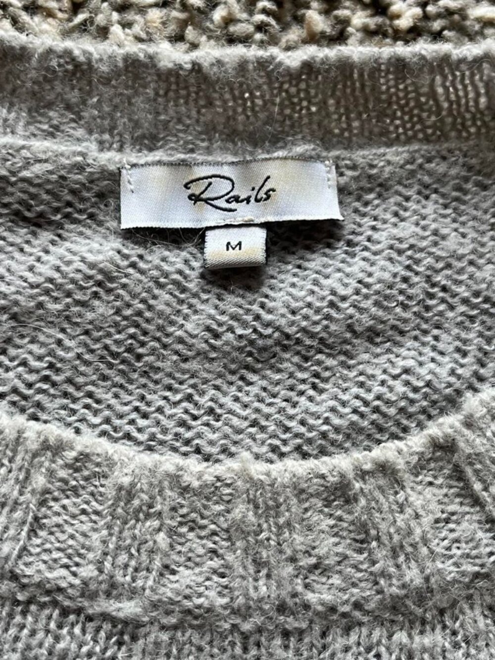 Rails Gray lightweight Sweater Wmn Medium Wool Alpaca Normcore Minimalist Chic - Picture 3 of 8